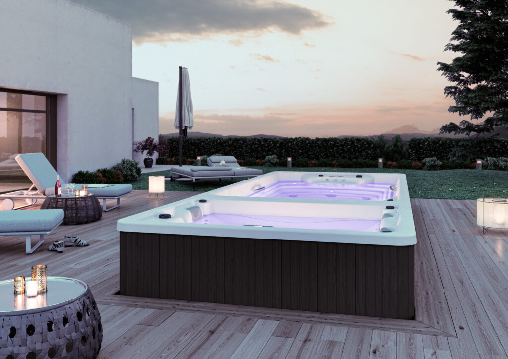 swim spa deck