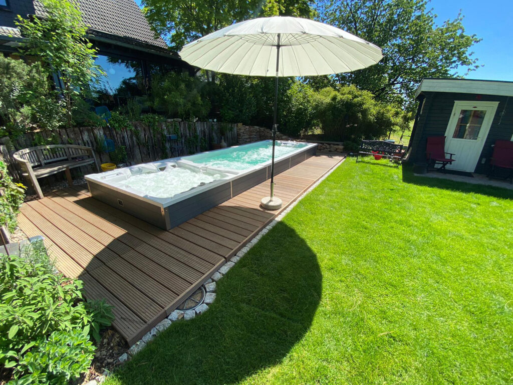 swim spa built in deck